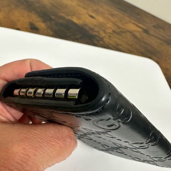 Gucci GG Guccissima Leather 6 Key Case Black - Picture 6 of 16